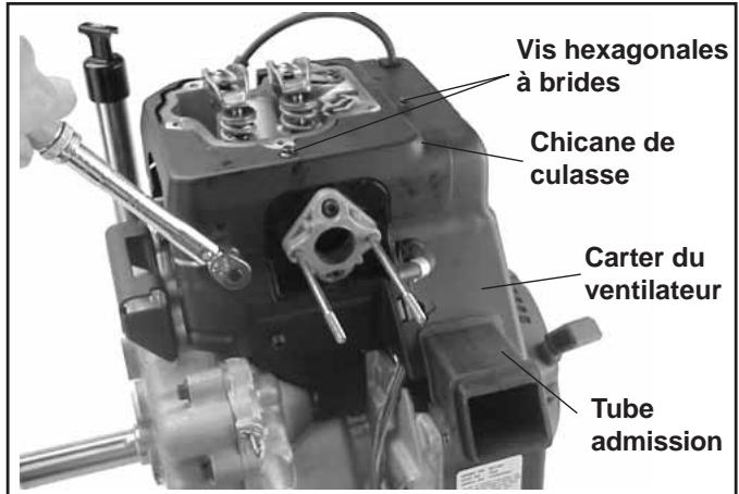 Vis hexagonales à brides Chicane de culasse Carter du ventilateur Tube admission
