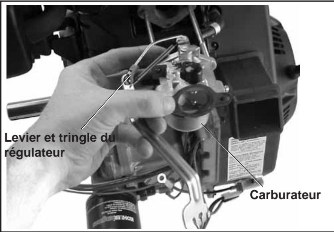 Levier et tringle du régulateur Carburateur
