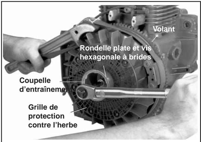 Volant Rondelle plate et vis hexagonale à brides Coupelle d'entraînement Grille de protection contre l'herbe