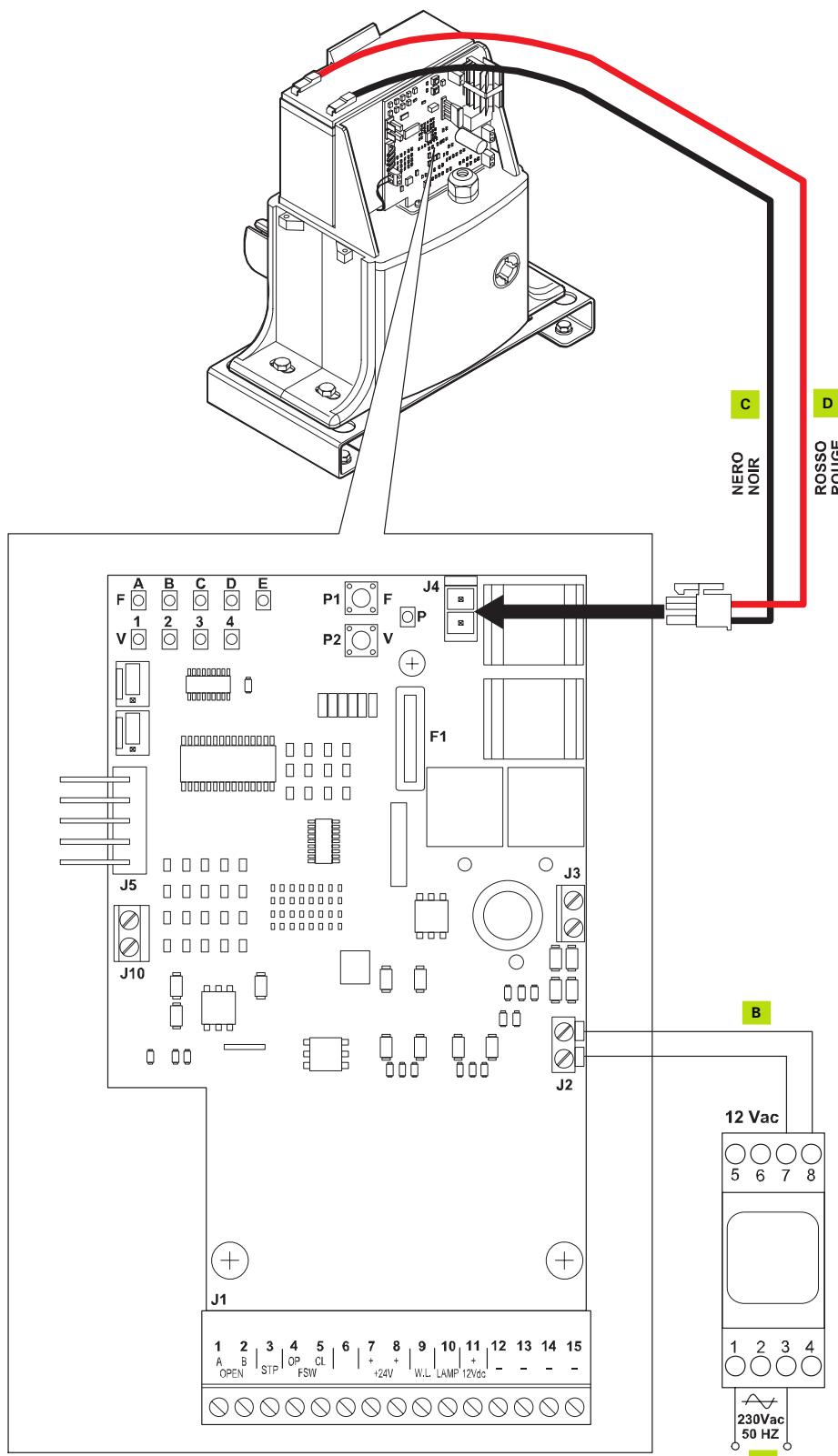 ADYX OROC 12 - Branchement batterie et secteur - 1