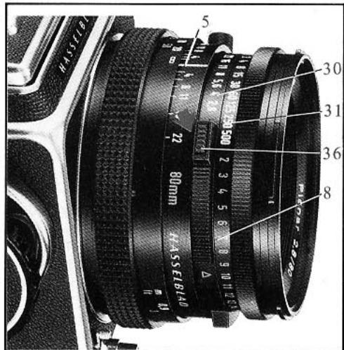 HASSELBLAD SWC M - Indices de lumination (fig. 13) - 1