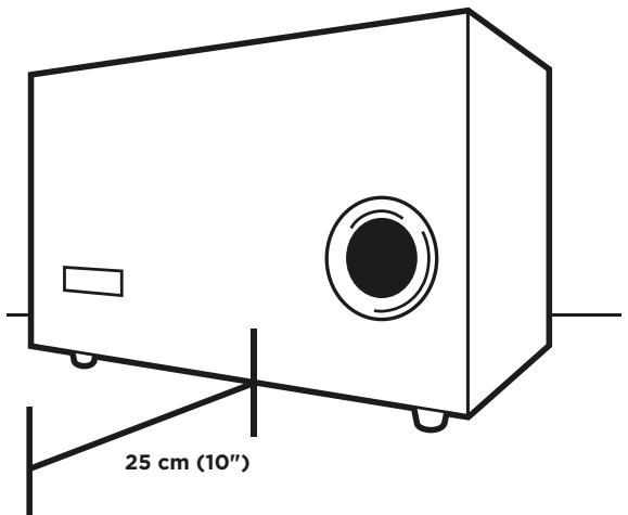 CORSAIR SP2500 - Conseils pour le positionnement du caisson de basse - 1