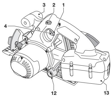 Technical diagram of a mechanical device with numbered components for identification