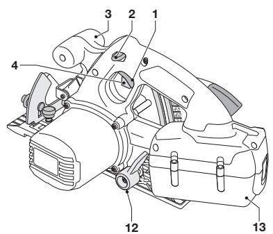 Technical diagram of a mechanical device with numbered components for identification