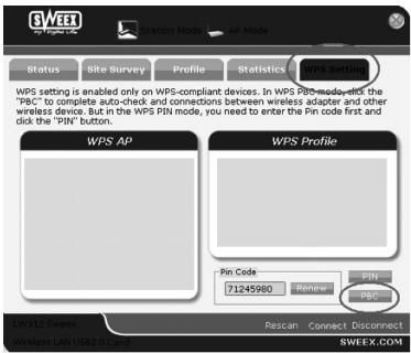 SWEEX LW312 - Se connecter et sécuriser avec WPS - 2