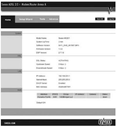 SWEEX MO201 - Connexion au modem (Login) - 4