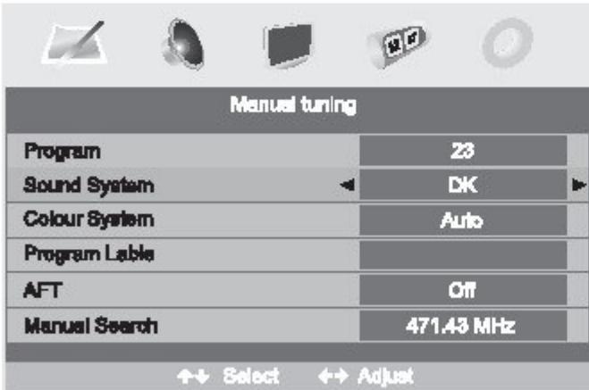 SWEEX TV024 - Options du menu configuration - 4