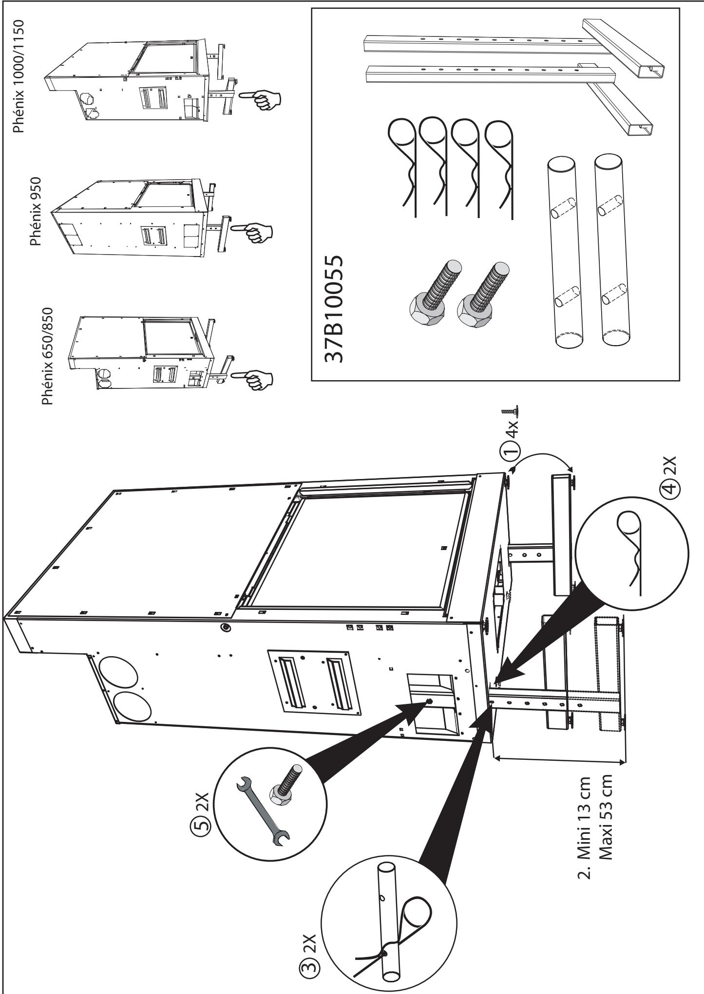 BODART & GONAY BODART & GONAY PHENIX 1000 - Placement des pieds - 1