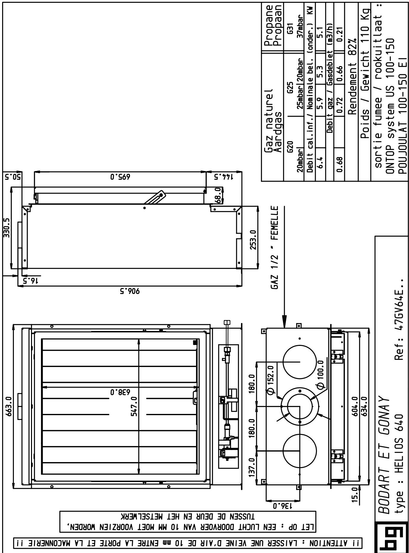 BODART & GONAY BODART & GONAY SOLARIS - FICHE TECHNIQUE - 5