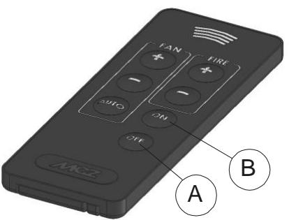 MCZ EGO AIR - Marche/arrêt à partir du tableau de commandes ou de la télécommande (si elle a été achetée) - 1