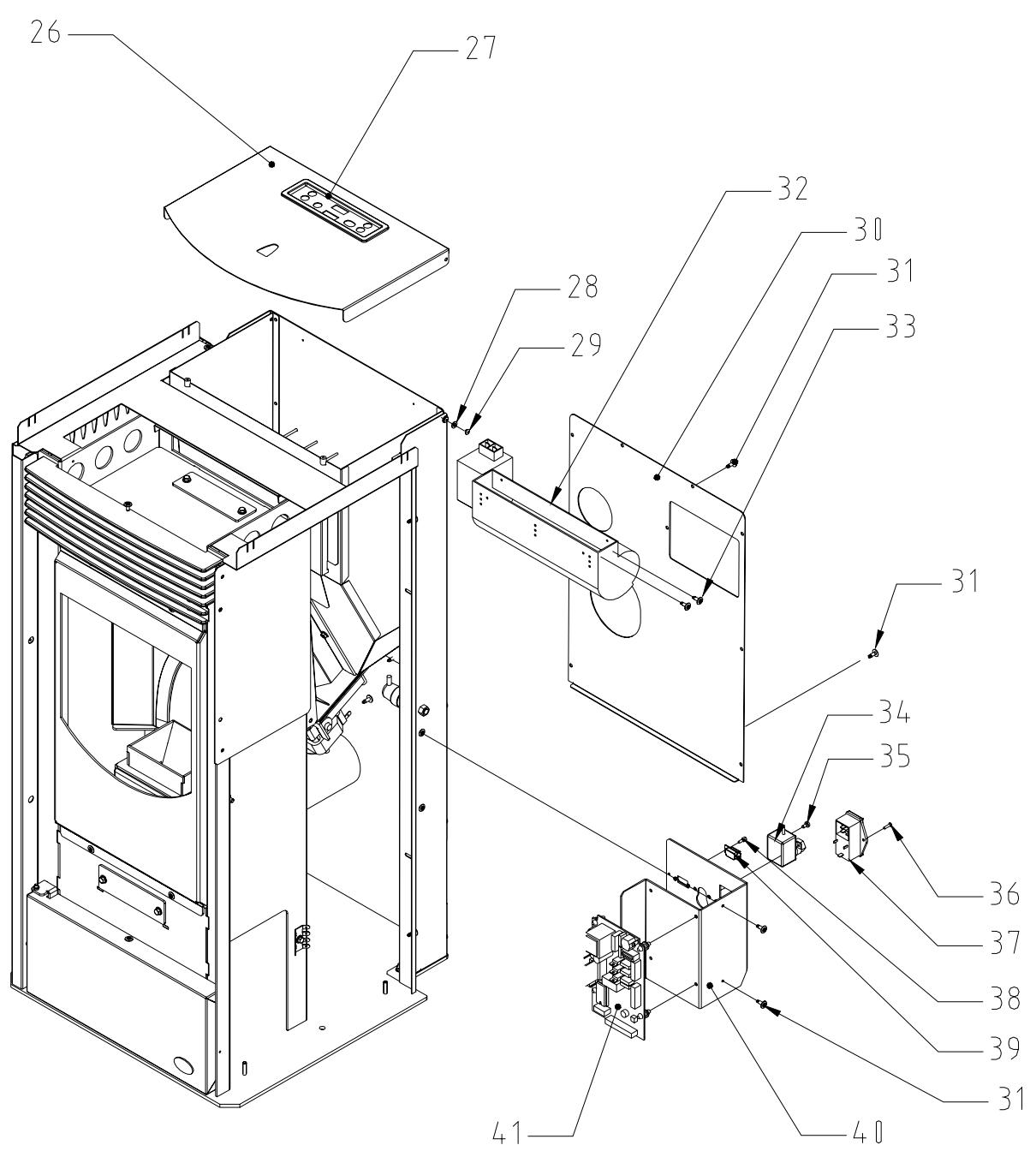 MCZ MERCURY - PIEÇES DE RECHANGE COMMUNES AUX MODELES MERCURY - 1