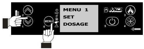 MCZ OMEGA - Mémoriser le dosage du poèle. - 1