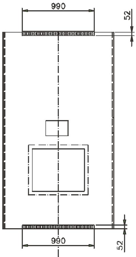 MCZ POWERBOX LINK - Gabarit pour la réalisation des troughs pour les grilles de ventilation de la hotte - 1