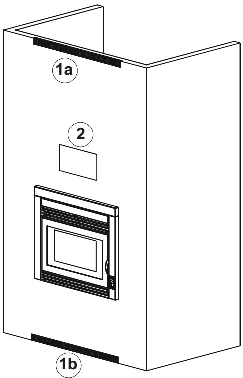 MCZ POWERBOX LINK - Bouches de ventilation de la hotte pour revêttement nouveau. - 4