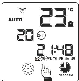 MCZ SOLAR - Début de la programmation : lundi - 5