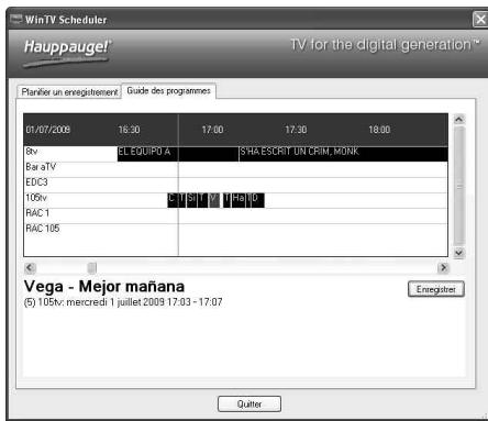 HAUPPAGE HVR-1900 - Planifier un enregistrement - 1