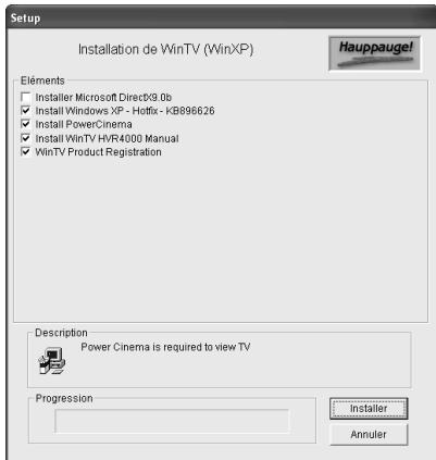 HAUPPAGE HVR-900 HD - Installation du logiciel CyberLink - 1