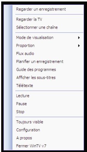 HAUPPAGE USB-LIVE2 - Le menu contextuel - 1