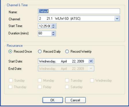 HAUPPAGE USB-LIVE2 - Planifier un enregistrement - 2