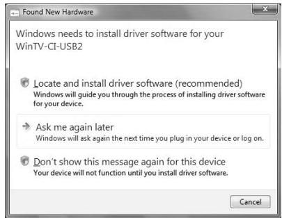 HAUPPAGE WINTV-CI - Installation des pilotes de votre WinTV, du WinTV-Cl et des applications WinTV - 1