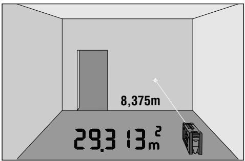 HILTI PD10 - Exemple : détermination de la surface de base d'une pièce. - 6