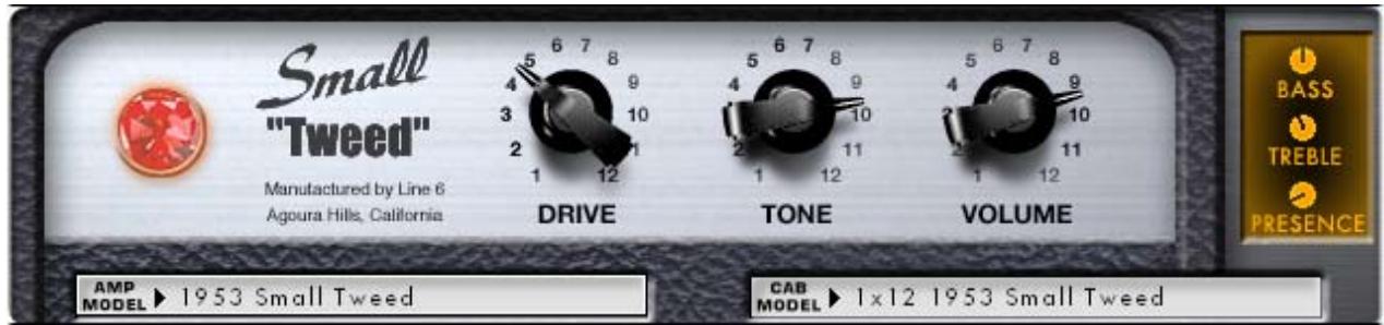 LINE 6 GEARBOX 3.5 - Quels sont les réglages des sections Amp Panel, Amp Model et Cab Model ? - 1