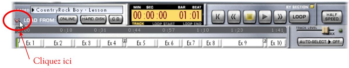 LINE 6 GEARBOX 3.5 - Pour afficher/masquer la section d'affichage de la piste - 1
