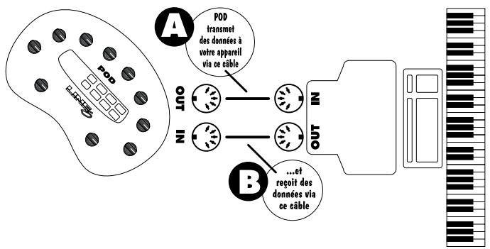LINE 6 POD 2.0 - Entrée et sortie MIDI - 1