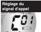 Réglage du signal d'appel 01:01