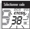 COBRA MT 800 - Pour sélectionner un code privé CTCSS: - 3