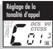 COBRA MT 800 - Pour modifier le réglage de tonalité d'appel : - 2