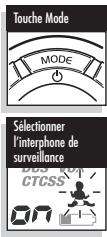 COBRA MT 800 - Pour activer le mode d'interphone de surveillance : - 1