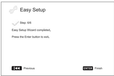 CAMBRIDGE AUDIO AZUR 650BD - Terminer l'assistant de configuration facile (easy setup wizard) - 1