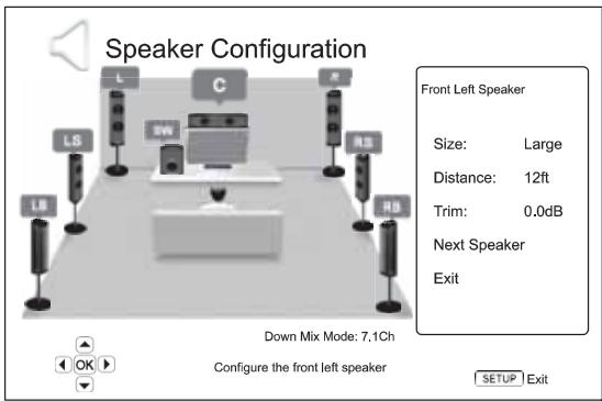 CAMBRIDGE AUDIO AZUR 650BD - Réglages des enceintes - 1