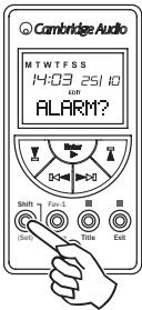 CAMBRIDGE AUDIO INCOGNITO LK10 - Menu d'alarme - 2