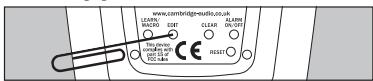 CAMBRIDGE AUDIO INCOGNITO LR10 - REGLAGE DE LA TELECOMMANDE - 1