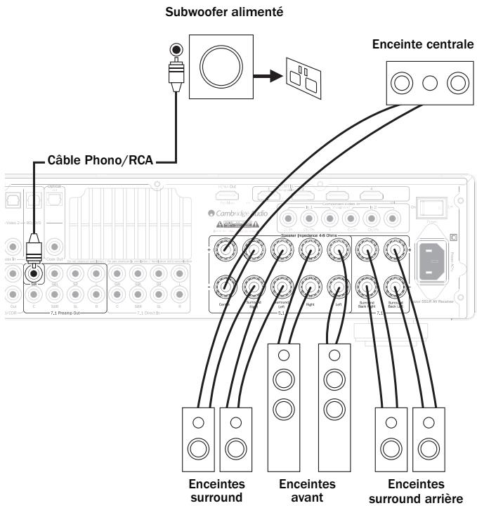 CAMBRIDGE AUDIO AZUR 551R - Raccordements des enceintes - 2
