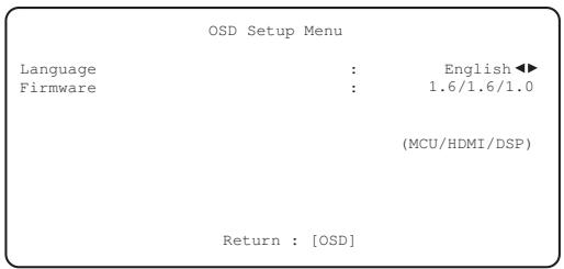 CAMBRIDGE AUDIO AZUR 551R - Paramétrage du menu affiché à l'écran (OSD) - 1