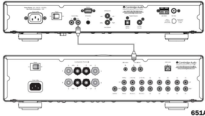 CAMBRIDGE AUDIO AZUR 651T - Connexion du bus de commande - 1