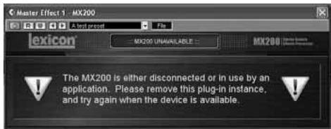 LEXICON MX200 - Message d'erreur de port MIDI - 1
