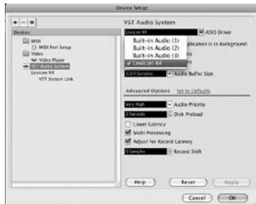 LEXICON I-ONIX U42S - Configuration de Cubase® LE 4 pour l'I•ONIX U42S (Mac®) - 2