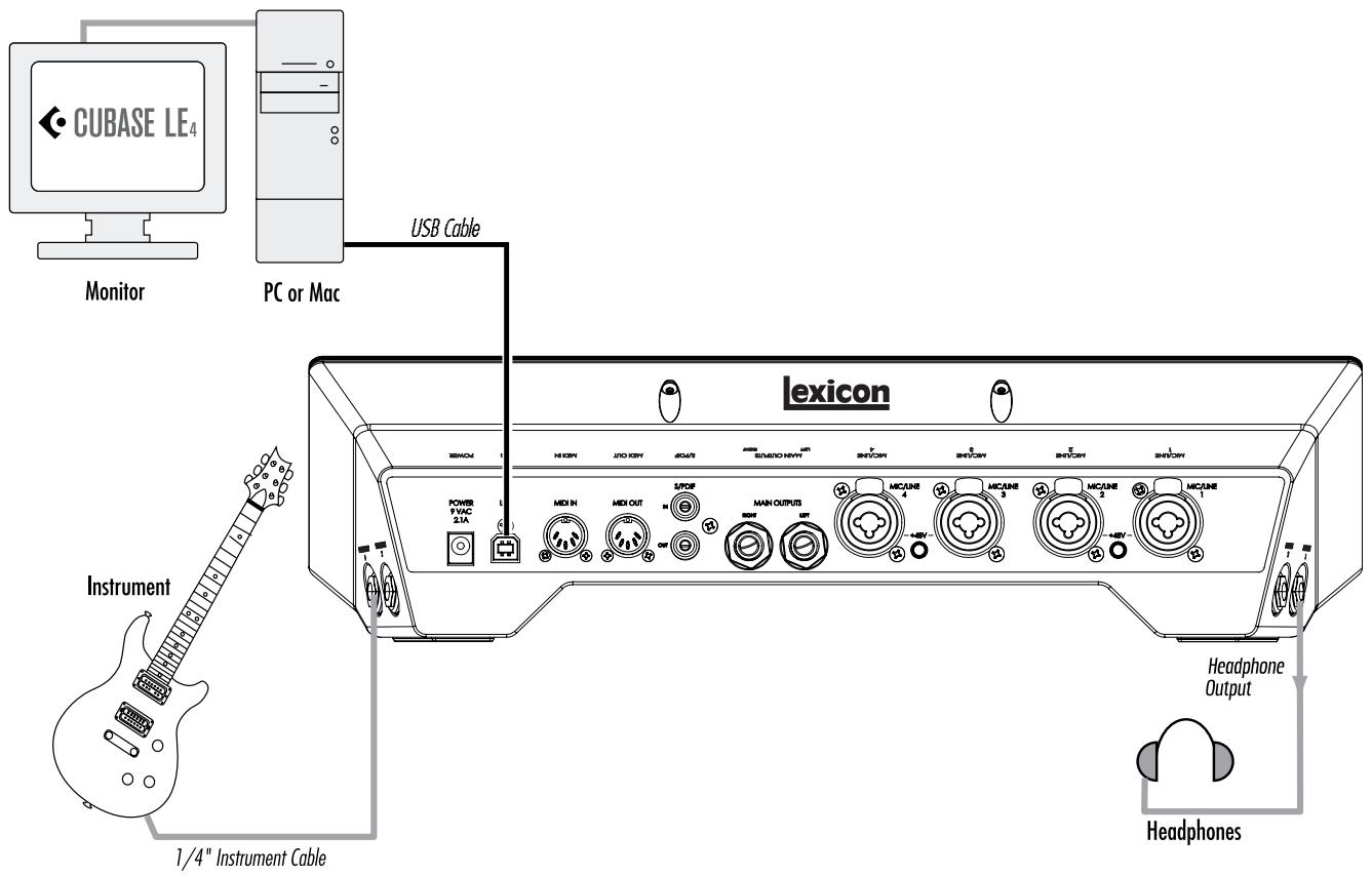 LEXICON I-ONIX U42S - Connexions pour notre exemple - 1
