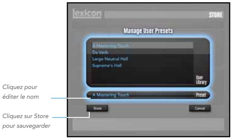 LEXICON LXP NATIVE - Gestion des Presets utiliser - 1
