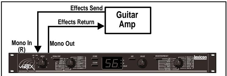 LEXICON VORTEX - Utilisation de Vortex via la barre de retard d'effets d'un mélangeur - 1