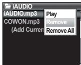 COWON IAUDIO 7 - Supprimer des plages du Bookmark - 3