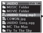 COWON IAUDIO 7 - Basculer d'un mode à un autre - 9