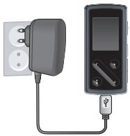 COWON IAUDIO 7 - Utilisation d'un adaptateur CA (vendu séparément) - 1