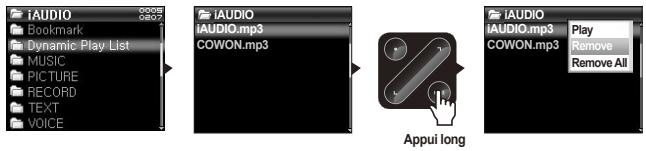 COWON IAUDIO 6 - Utilisation de la liste de lecture dynamique (DPL) - 2