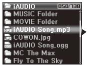 COWON IAUDIO 6 - Basculer d'un mode à un autre - 2