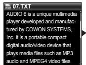COWON IAUDIO 6 - Lecture de textes - 3